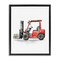Stupell Industries Working Trucks Red Forklift Floating Frame By Christine Simpson Art